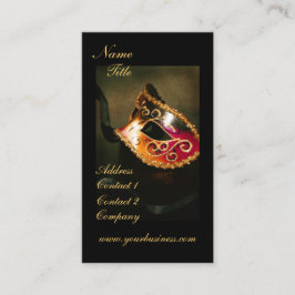 エレガントなファンタジーの仮面舞踏会のマスクの名刺 名刺