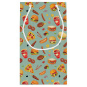 エレガントなファースト・フードパターン スモールペーパーバッグ (裏面)