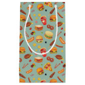 エレガントなファースト・フードパターン スモールペーパーバッグ (正面)