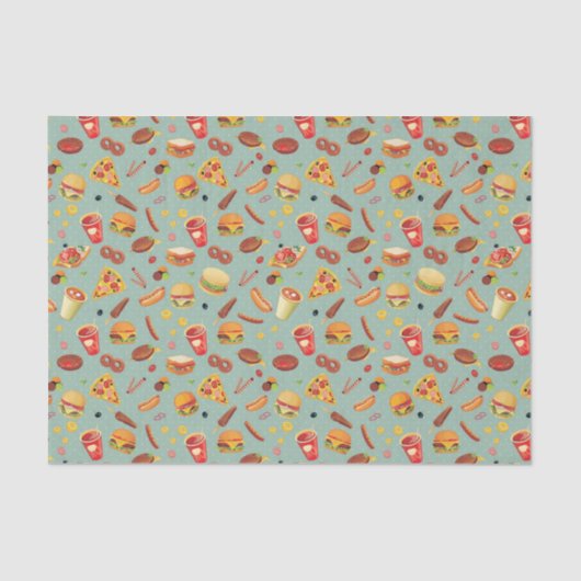 エレガントなファースト・フードパターン 薄葉紙 (正面)