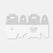 エレガントなファースト ホーリー コミュニオン シルバー スターダスト フェイバーボックス (折り畳みなし)