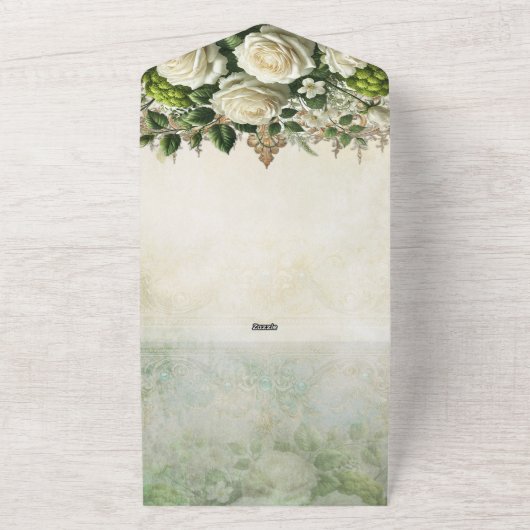 エレガントなフェアリーテイル スウィート16 オールインワン インビテーション | (外側)