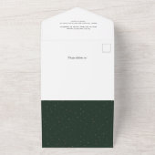 エレガントなフェスティブゴールドのクリスマススクリプト写真 オールインワン招待状 (外側)