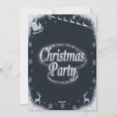 エレガントなフェスティブサンタクリスマスパーティー招待状 シーズンカード (裏面)
