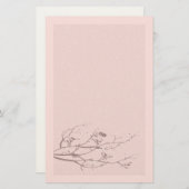 エレガントなフェルトの桜の文房具 便箋 (正面/裏面)