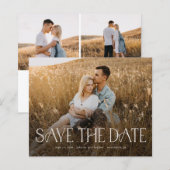 エレガントなフォトウェディングのSave The Date（結婚式招待状）をお手頃価格で (正面/裏面)