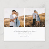 エレガントなフォトウェディングのSave The Date（結婚式招待状）をお手頃価格で (裏面)