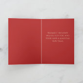 エレガントなフォレストコアのクリスマス妖精ホリデー シーズンカード (内部)