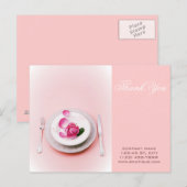 エレガントなフォーク ナイフ プレート ケータリング 個人料理人 ポストカード (正面/裏面)