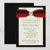 エレガントなフォーマルな記念日招待状 招待状 (正面/裏面)