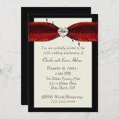 エレガントなフォーマルの記念日招待状 招待状 (正面/裏面)