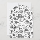 エレガントなフォーマルスクリプト ブラック＆ホワイトのウェディングシャワー 招待状 (裏面)
