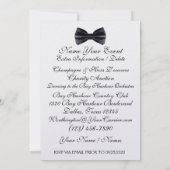 エレガントなフォーマルブラックタイイベント 招待状 (裏面)