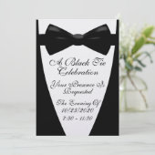エレガントなフォーマルブラックタイイベント 招待状 (スタンド正面)
