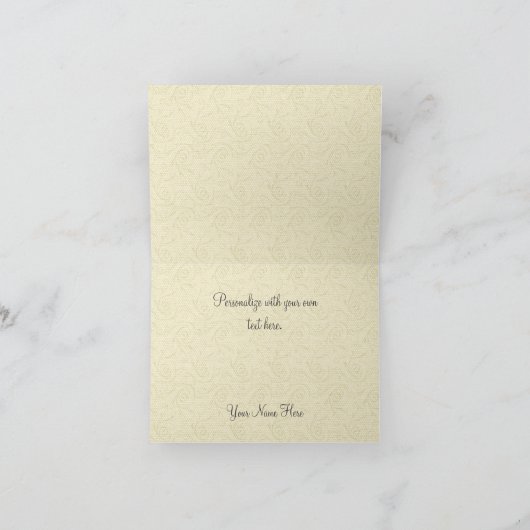 エレガントなフォーマルメッセージカード感謝していしています サンキューカード (内部)