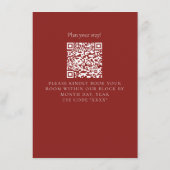 エレガントなフォーマル オールドマネー ボールドレッド ウェディングディテール エンクロージャーカード (裏面)