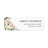 エレガントなフラッシュの花飾り住所ラベル ラベル (正面)