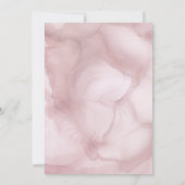 エレガントなフラッシュピンクの水彩インクの結婚前お茶会 招待状 (裏面)