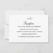 エレガントなフラットモダン ボタニカルグリーン ウェディング 招待状 (正面)