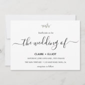 エレガントなフラットモダン ボタニカルグリーン ツイグ ウェディング 招待状 (正面)