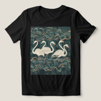 エレガントなフラミンゴTシャツ トライブレンドTシャツ