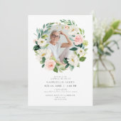 エレガントなフラワーのお別れ会の案内 招待状 (スタンド正面)