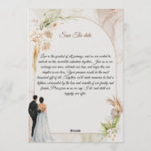 エレガントなフラワーの結婚式招待状カード 招待状 (裏面)