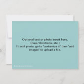 エレガントなフランスのな青のToileのカスタムの招待状 招待状 (裏面)