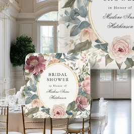 エレガントなフランスの花のブライダルシャワーティーゴールド スクエアペーパーコースター