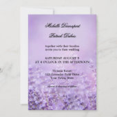エレガントなフランス産ラベンダー結婚式 招待状 (正面)