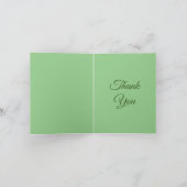 エレガントなフランス田園風の庭園ローズデザイン サンキューカード (内部)