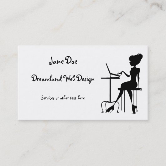 エレガントなフリーランス名刺 名刺 (正面)