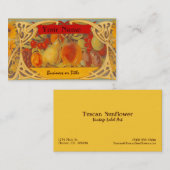 エレガントなフルーツのラベルのデザインの名刺 名刺 (正面/裏面)