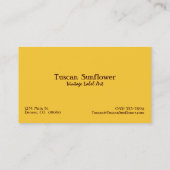 エレガントなフルーツのラベルのデザインの名刺 名刺 (裏面)