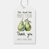 エレガントなフルーツ ブランシュ パーフェクト ピア ブライダル シャワー ギフトタグ (正面)