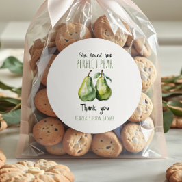 エレガントなフルーツ ブランシュ パーフェクト ピア ブライダル シャワー ラウンドシール