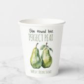 エレガントなフルーツ ブランシュ パーフェクト ピア ブライダル シャワー 紙コップ (正面)