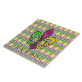 エレガントなフルール ド リス デザイン セラミック タイル (側面)