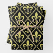 エレガントなフルール・ド・リス デザイン ラッピングペーパーシート (インサイチュ)