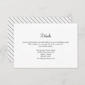 エレガントなフレームの結婚式の明細カード エンクロージャーカード (正面/裏面)