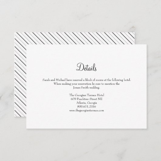 エレガントなフレームの結婚式の明細カード エンクロージャーカード (正面/裏面)