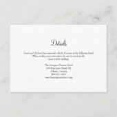 エレガントなフレームの結婚式の明細カード エンクロージャーカード (正面)