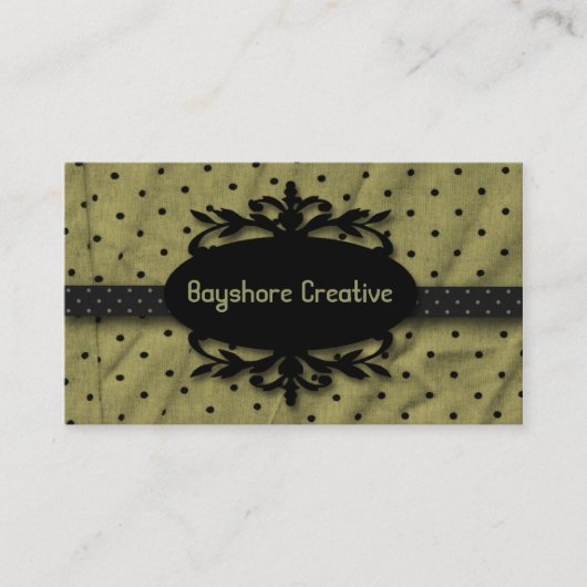 エレガントなフレームの賢明で黒い名刺 名刺 (正面)