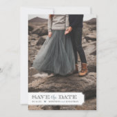 エレガントなフレーム写真オーバーレイ・セーブ・ザ・デート セーブザデート (正面)