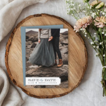 エレガントなフレーム写真オーバーレイ・セーブ・ザ・デート