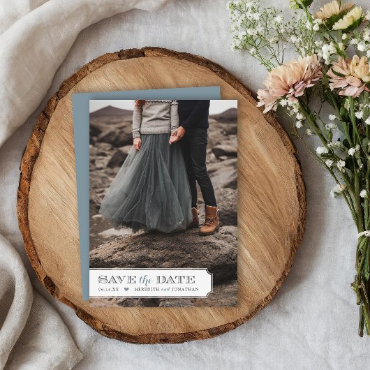 エレガントなフレーム写真オーバーレイ・セーブ・ザ・デート セーブザデート