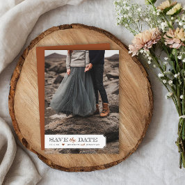 エレガントなフレーム写真オーバーレイ・セーブ・ザ・デート セーブザデート