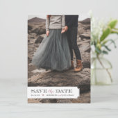 エレガントなフレーム写真オーバーレイ・セーブ・ザ・デート セーブザデート (スタンド正面)