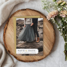 エレガントなフレーム写真オーバーレイ Save the Date