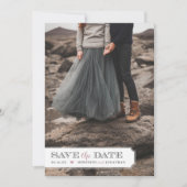 エレガントなフレーム写真オーバーレイ Save the Date セーブザデート (正面)